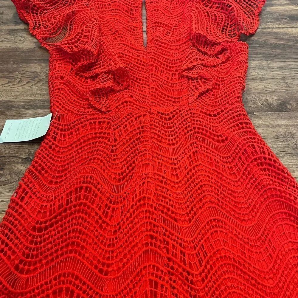 Chelsea28 Red Ruffle Mini Dress - Picture 12 of 12
